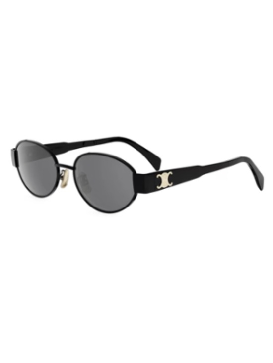 Celine CL40235U 01A 54 Shiny Black Metal Grey Sunglasses 40235U